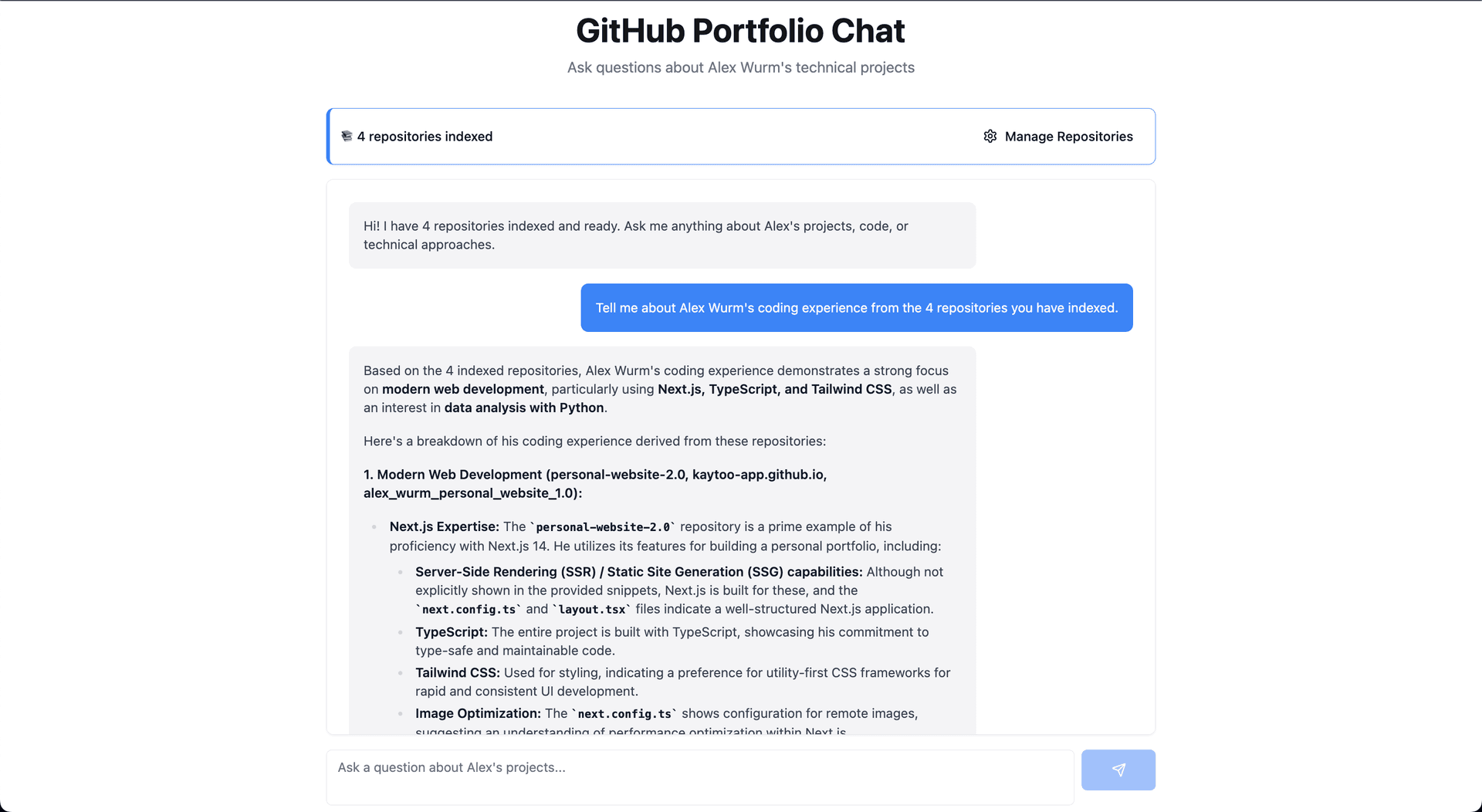 GitHub RAG Chat
